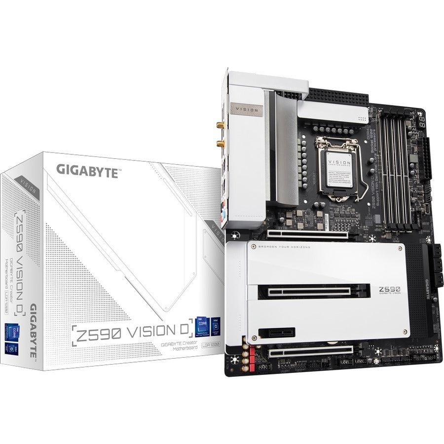 Gigabyte Z590 Vision D Socket Lga1200/ Intel Z590/ Ddr4/ Quad-Gpu & 2-Way Crossfire/ Sata3&Usb3.2/ M.2/ Wifi&Bluetooth/ Atx Motherboard