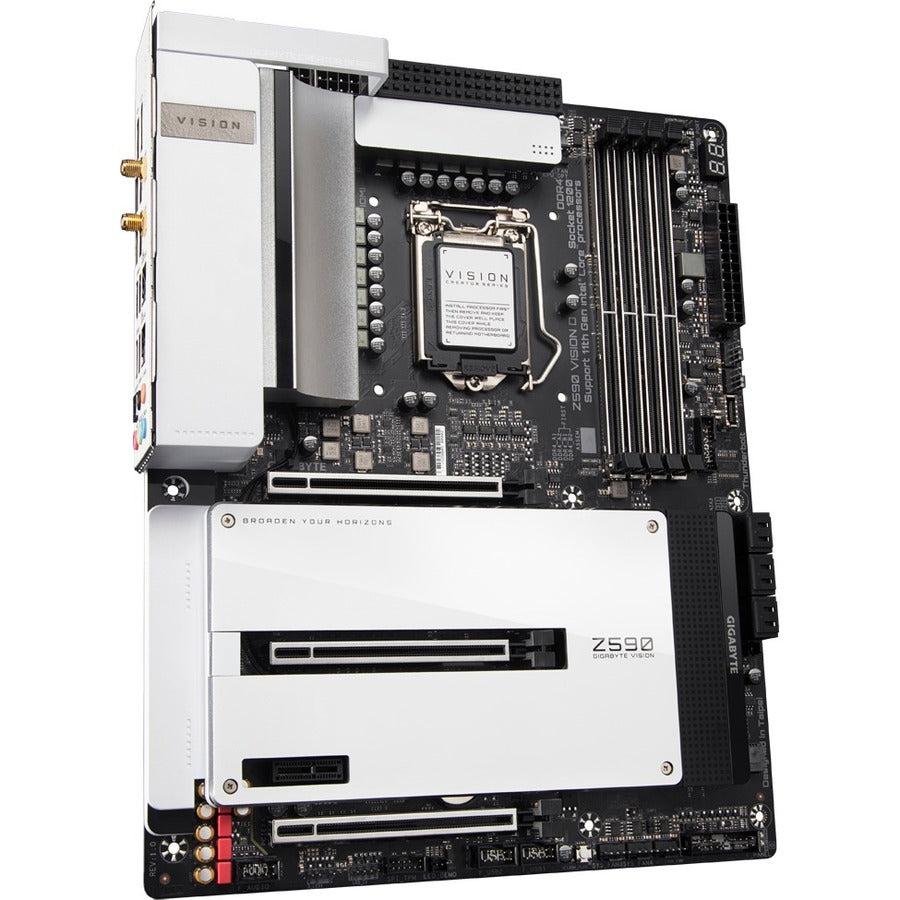 Gigabyte Z590 Vision D Socket Lga1200/ Intel Z590/ Ddr4/ Quad-Gpu & 2-Way Crossfire/ Sata3&Usb3.2/ M.2/ Wifi&Bluetooth/ Atx Motherboard