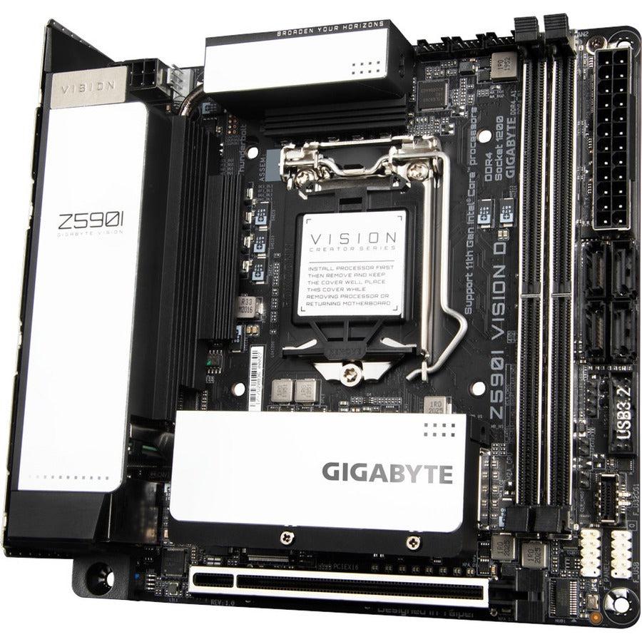 Gigabyte Z590I Vision D Socket Lga1200/ Intel Z590/ Ddr4/ Sata3&Usb3.2/ M.2/ Wifi&Bluetooth/ Mini-Itx Motherboard