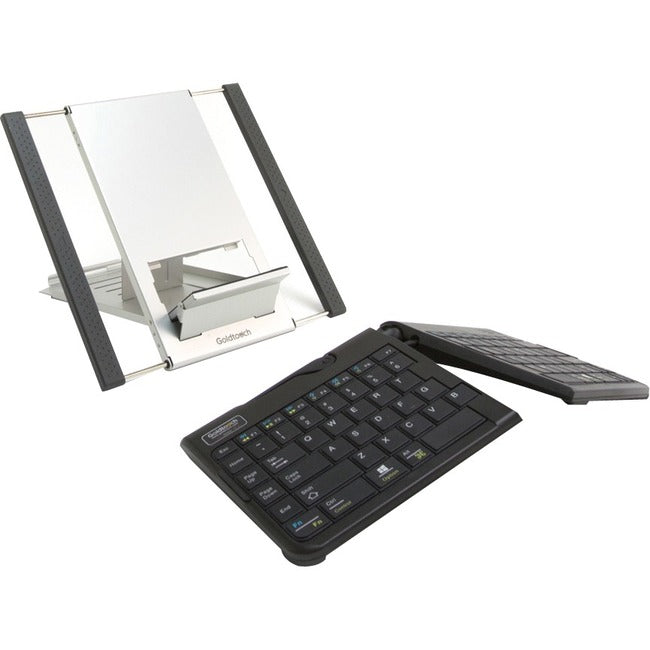 Go!2 Mobile Keyboard (Bluetooth Wireless) and Notebook Stand Bundle (Graphite Aluminum) GTLS-0099W