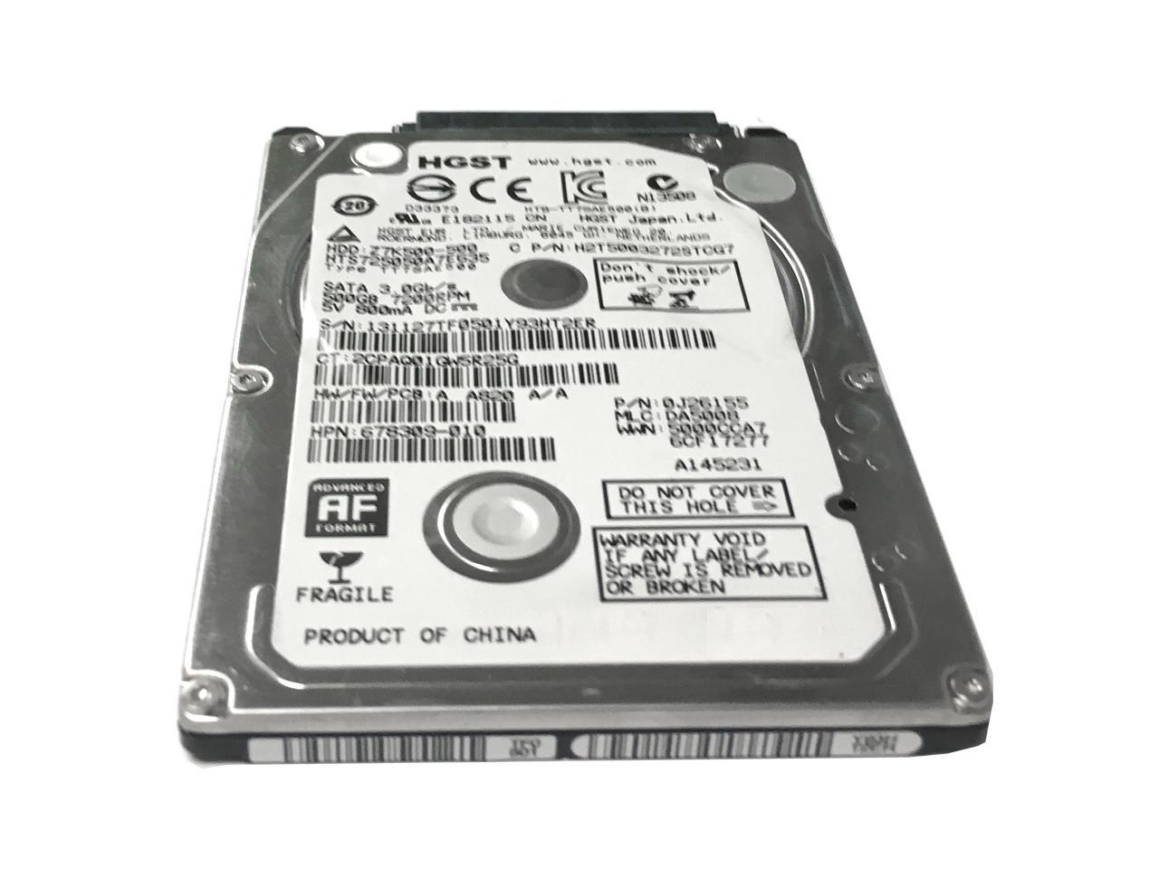 Hgst Hts725050A7E635 500Gb 7200Rpm 32Mb Cache Sata 3.0Gb/S 2.5" Internal Notebook Hard Drive - Oem
