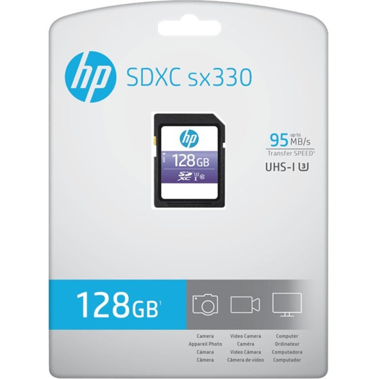 HP sx330 128 GB Class 10/UHS-I (U3) SDXC P-SD128U395HPSX-GE