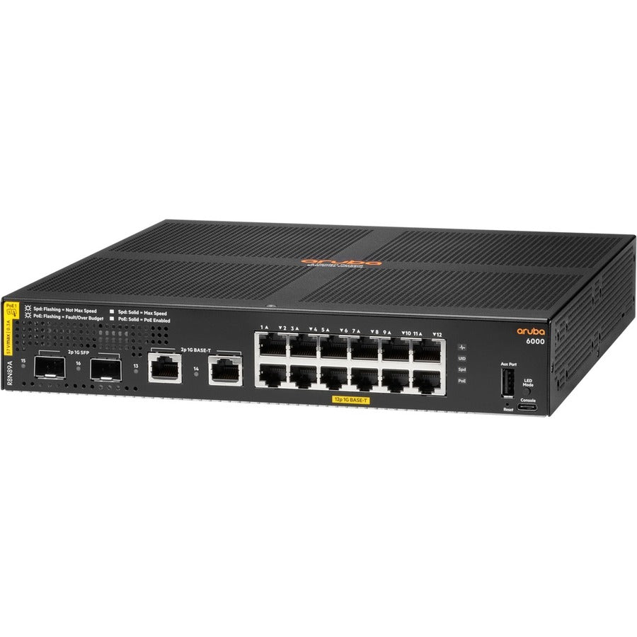 HPE Aruba Networking CX 6000 12G Class4 PoE Switch - Enterprise Access Solution | TecSoft R8N89A#ABA