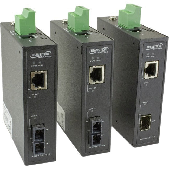 Hardened Gigabit Ethernet Media Converter - SISTG1013-211-LRT-B by Transition Networks | TecISoft