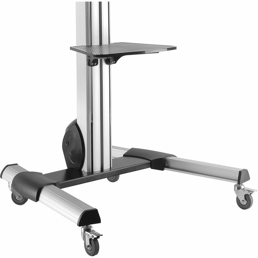 Height Adjustable TV Cart - Mobile Display Mount with Lockable Wheels | TeciSoft STNDMTV70