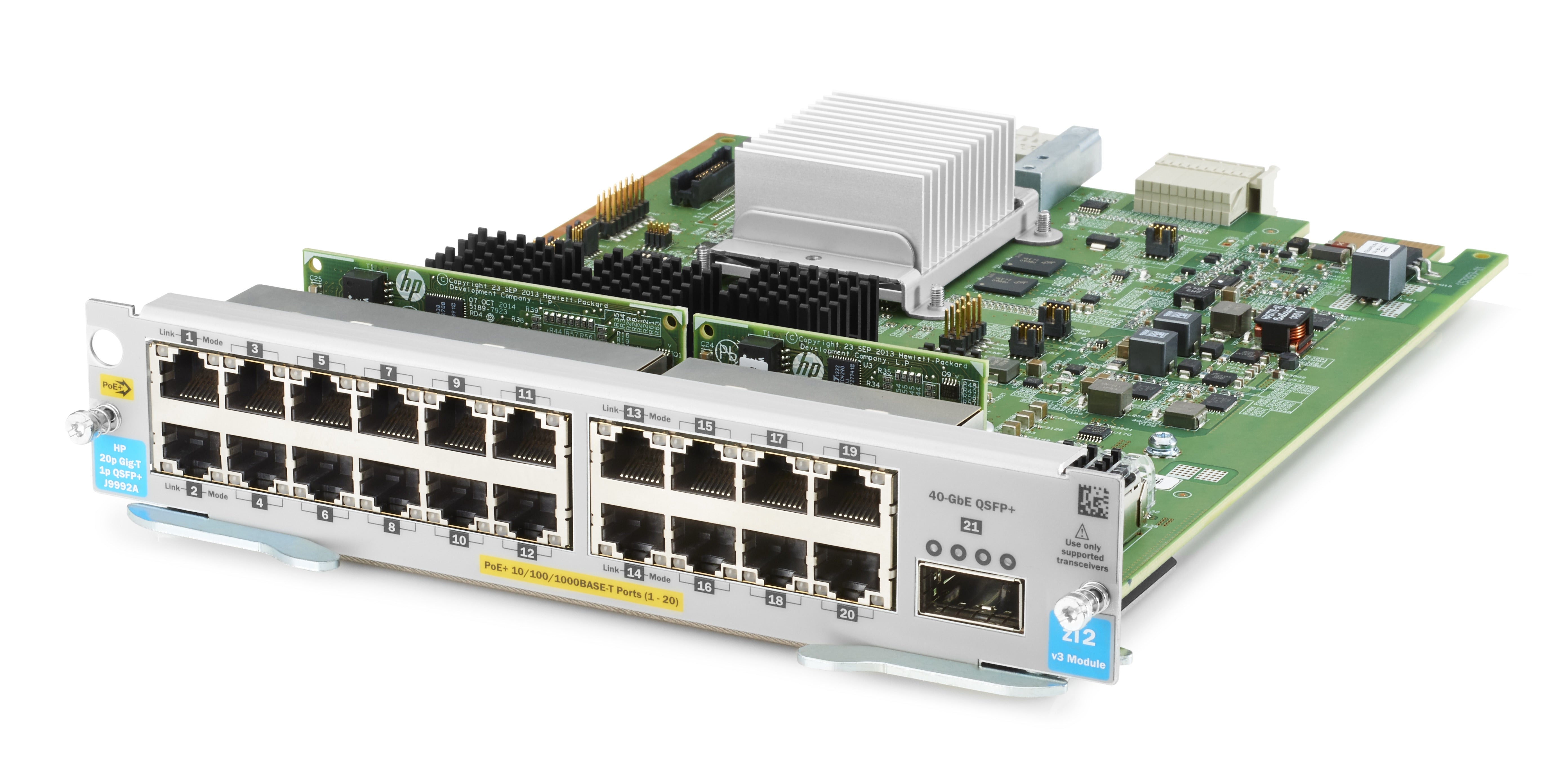 Hewlett Packard Enterprise 20-Port 10/100/1000Base-T Poe+ Macsec / 1-Port 40Gbe Qsfp+ V3 Zl2 Network Switch Module Gigabit Ethernet