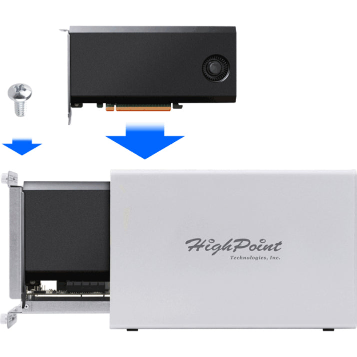 HighPoint RocketStor 6661A Thunderbolt 3 to PCIe 3.0 x16 Expansion Chassis RS6661A