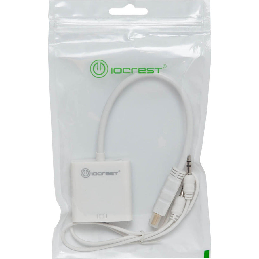 IO Crest Active HDMI to VGA Adapter with Audio Support via 3.5mm jack SY-ADA31044