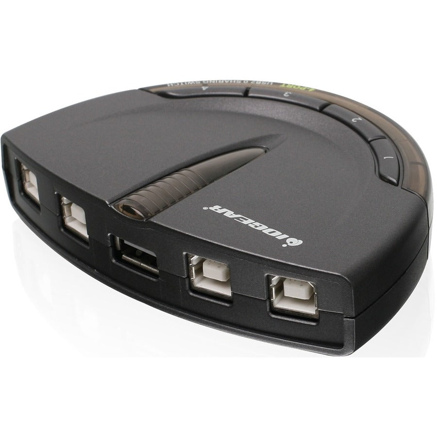 IOGEAR 4-Port USB 2.0 Printer Switch with USB-A to USB-C Adapter Kit GUB431CA1KIT