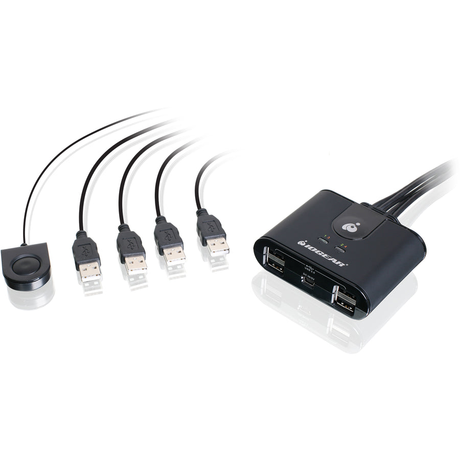 IOGEAR 4x4 USB Sharing Switch with USB-C Adapter GUS404CA1KIT