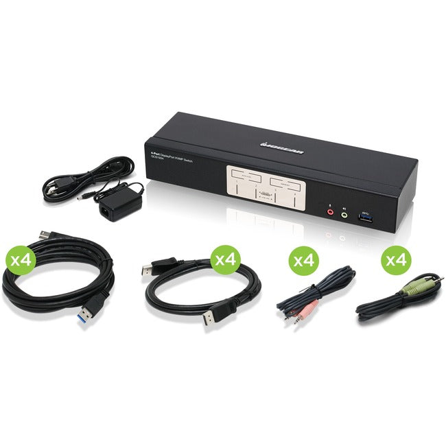 IOGEAR GCS1934 - 4-Port DisplayPort 1.2 KVMP Switch TAA Compliant | TechSoft