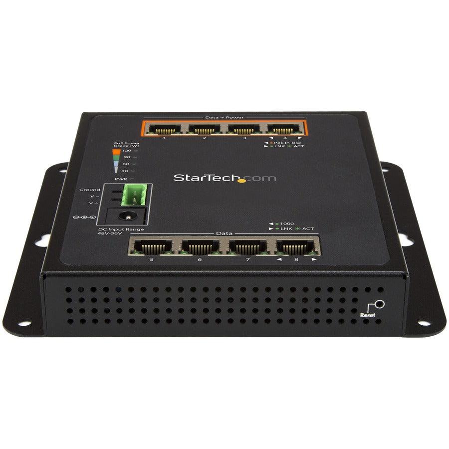 Industrial 8 Port Gigabit PoE Switch - 30W PoE+ Managed Layer 2 | StarTech.com IES81GPOEW