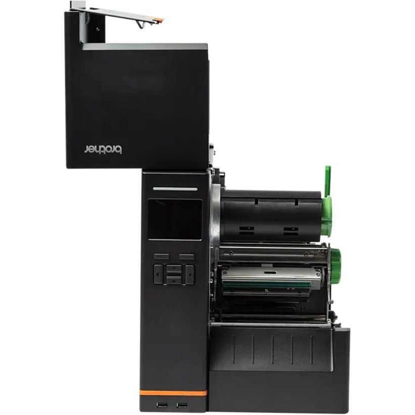 Industrial Barcode Printer - Brother TJ-4520TN 203 DPI Thermal Transfer with Full Roll Rewind | TecISoft TJ4520TN