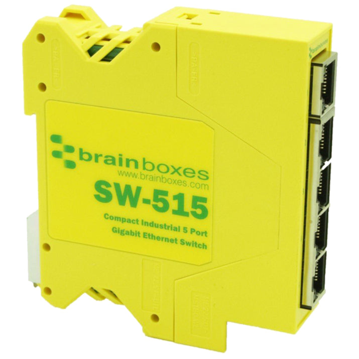 Industrial Ethernet Switch - 5 Port Gigabit DIN Rail Switch | Brainboxes SW-515