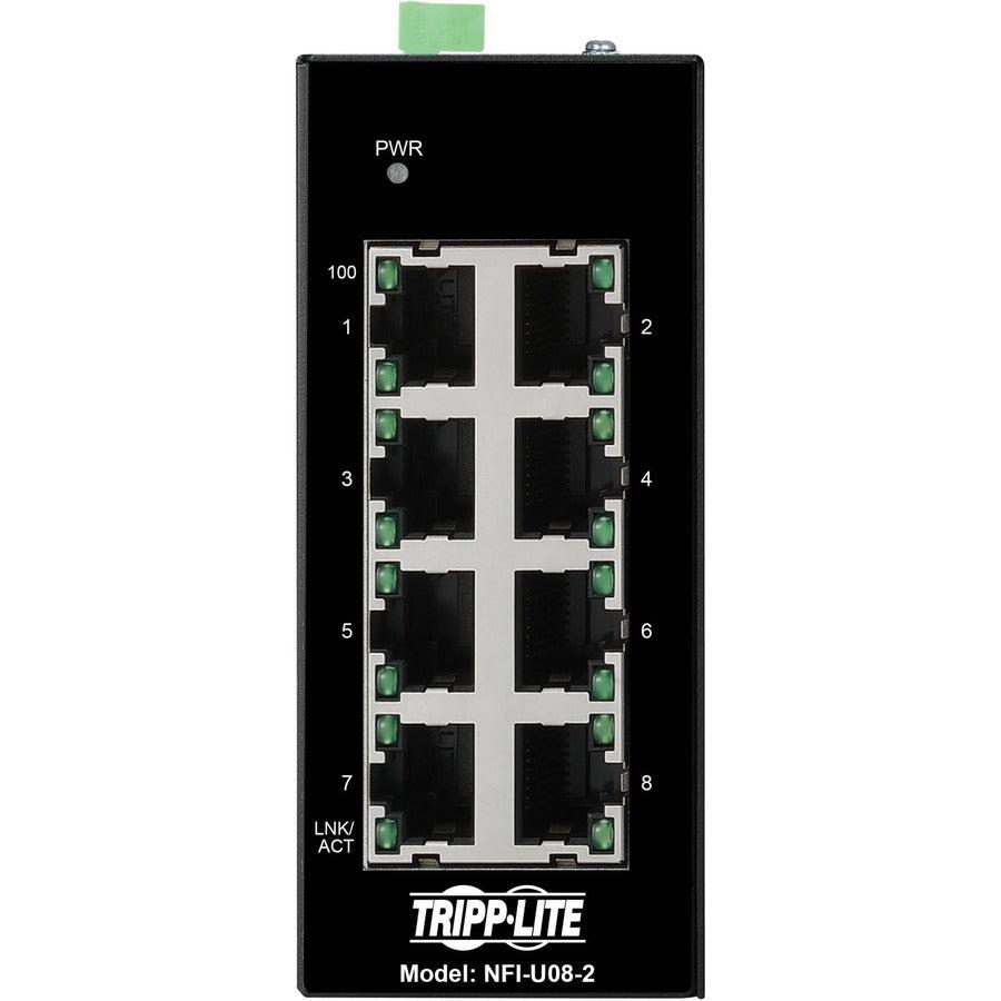 Industrial Ethernet Switch - 8-Port Unmanaged Ruggedized Network Switch | TecISoft NFI-U08-2