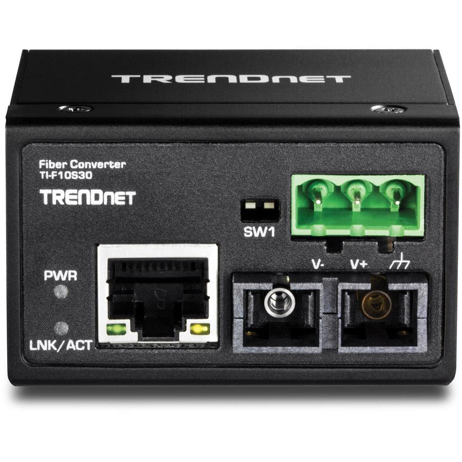 Industrial Fiber Converter 100Base-FX Single-Mode - Hardened SC Converter | Tecisoft TI-F10S30