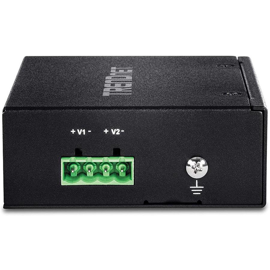 Industrial PoE+ DIN-Rail Switch - 5-Port Fast Ethernet Network Solution | TrendNet TI-PE50