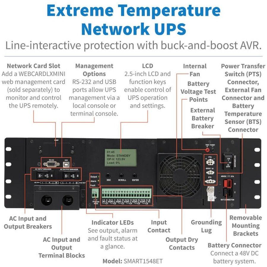 Industrial UPS Systems - Extreme Temperature Network Power Protection | TeciSoft SMART1548ET