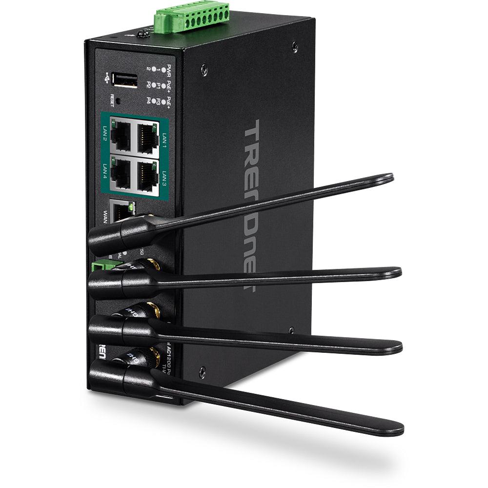 Industrial Wireless Router - AC1200 Gigabit PoE+ Router | Tecisoft TI-WP100