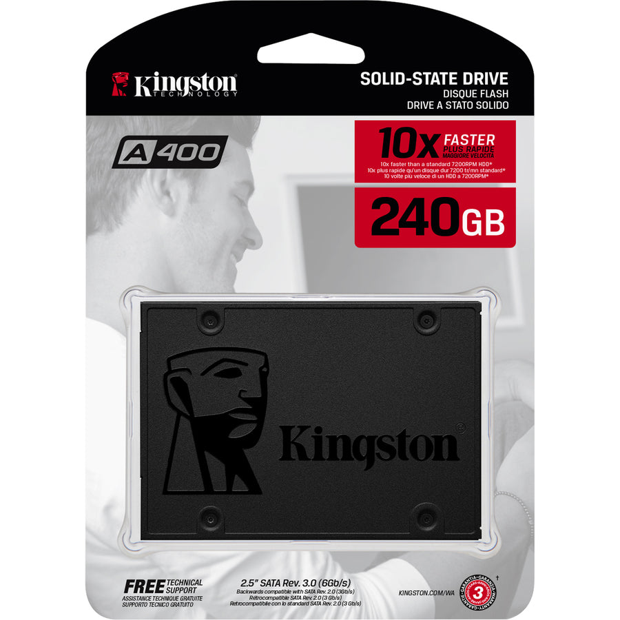 KINGSTON - IMSOURCING A400 240 GB Solid State Drive - 2.5 Internal - SATA (SATA/600)" SA400S37/240G