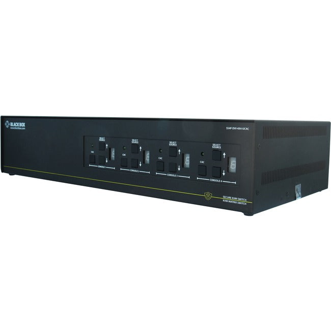 KVM Matrix Switch NIAP 3.0 Certified - 4 Users x 8 Sources DVI-I | BLACK BOX SS8P-DVI-8X4-UCAC