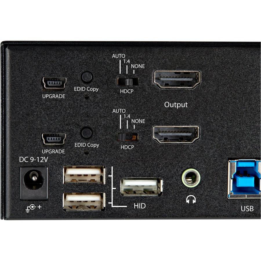 KVM Monitor Switch 4K 60Hz - Dual HDMI Desktop Control | StarTech SV231DHU34K6