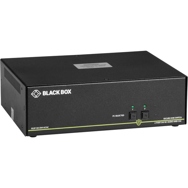 KVM Monitor Switches - NIAP 3.0 Certified Secure Switch with CAC | Black Box SS2P-SH-DVI-UCAC