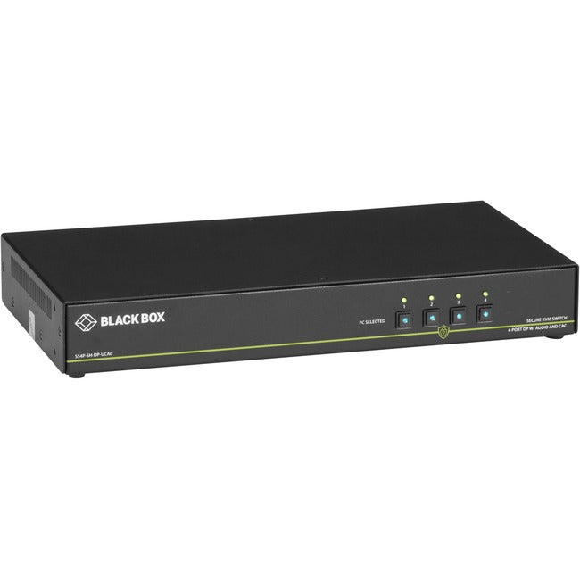 KVM Multiviewer NIAP 3.0 Certified - 4-Port DVI-I Audio USB CAC - Secure Enterprise | BLACK BOX SS4P-SH-DVI-UCAC