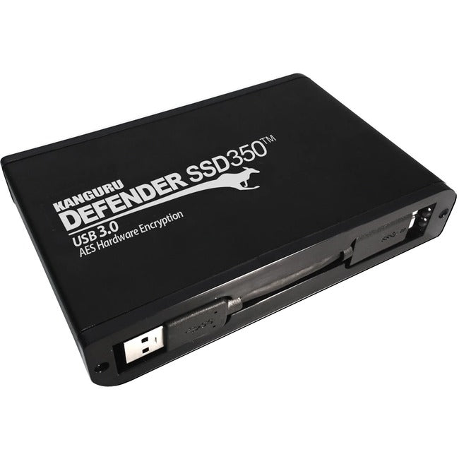 Kanguru Defender SSD350 1 TB FIPS 140-2 Certified - Hardware Encrypted Solid State Drive - 2.5 External - SATA (SATA/600) - Matte Black - TAA Compliant" KDH3B-350F-1TSSD