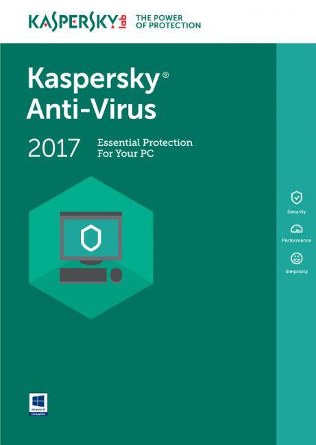 Kaspersky Lab Anti-Virus 2017 Base 3 License(S) English 3 Year(S)