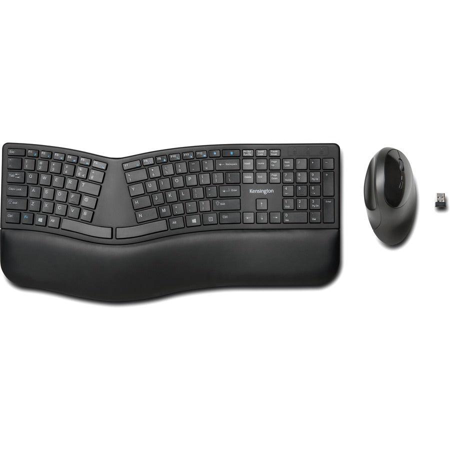 Kensington Pro Fit® Ergo Wireless Keyboard And Mouse (Black)