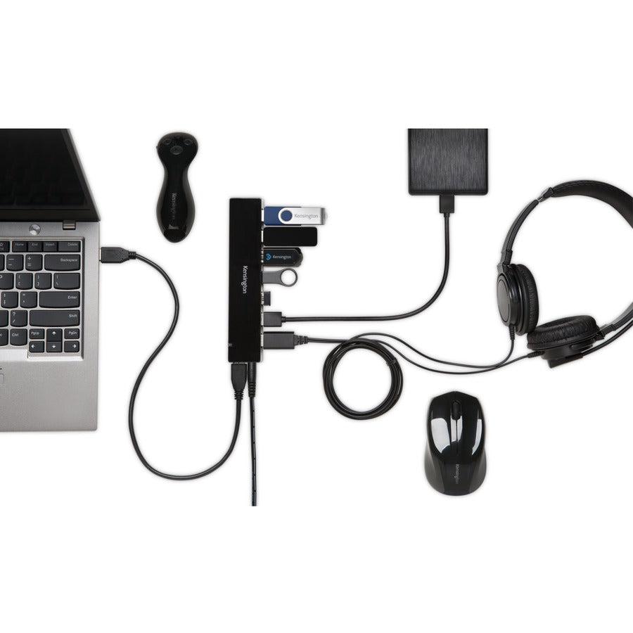 Kensington Uh7000C Usb 3.2 Gen 1 (3.1 Gen 1) Micro-B 5000 Mbit/S Black