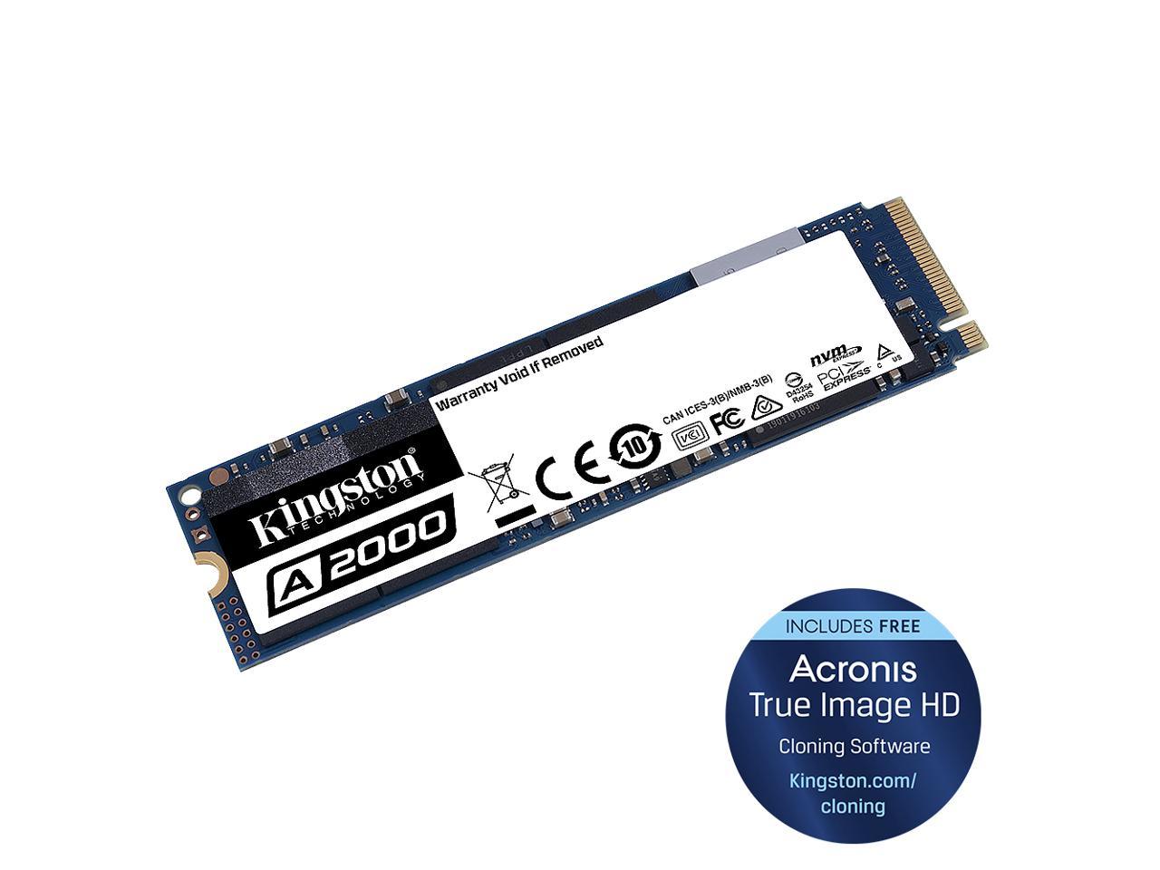 Kingston A2000 1Tb M.2 Pcie Gen 3.0 X 4 Lanes Solid State Drive (3D Tlc Nand)
