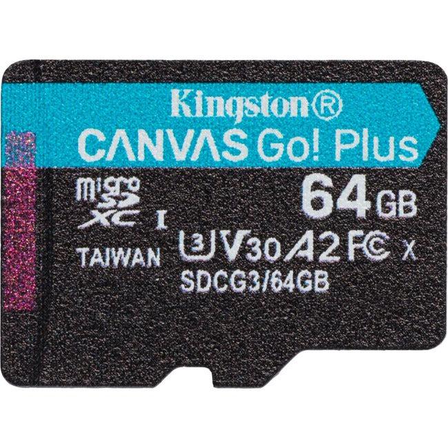 Kingston Canvas Go! Plus SDCG3 64 GB Class 10/UHS-I (U3) microSDXC SDCG3/64GBSP