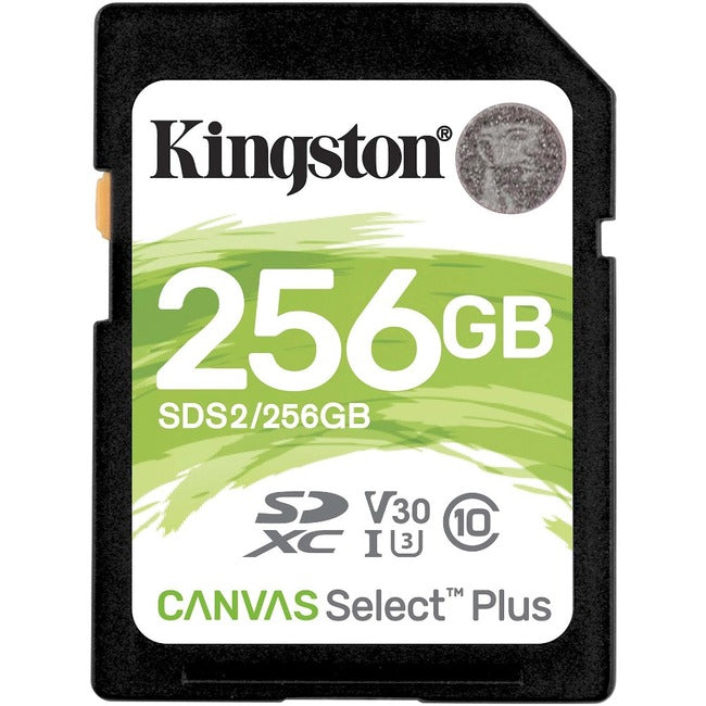 Kingston Canvas Select Plus SDS2 256 GB Class 10/UHS-I (U3) SDXC - 1 Pack SDS2/256GB