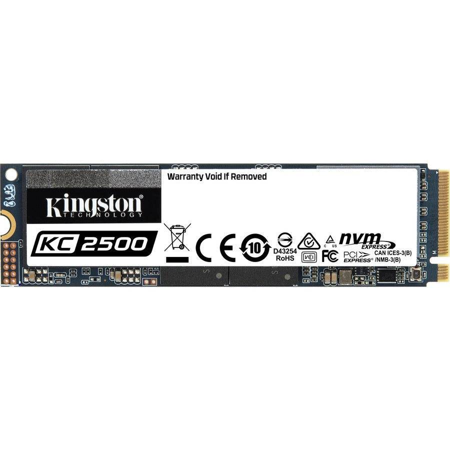 Kingston KC2500 500 GB Solid State Drive - M.2 2280 Internal - PCI Express NVMe (PCI Express NVMe 3.0 x4) SKC2500M8/500GBK