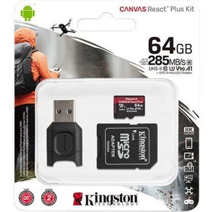 Kingston Technology Canvas React Plus 64 Gb Microsd Uhs-Ii Class 10