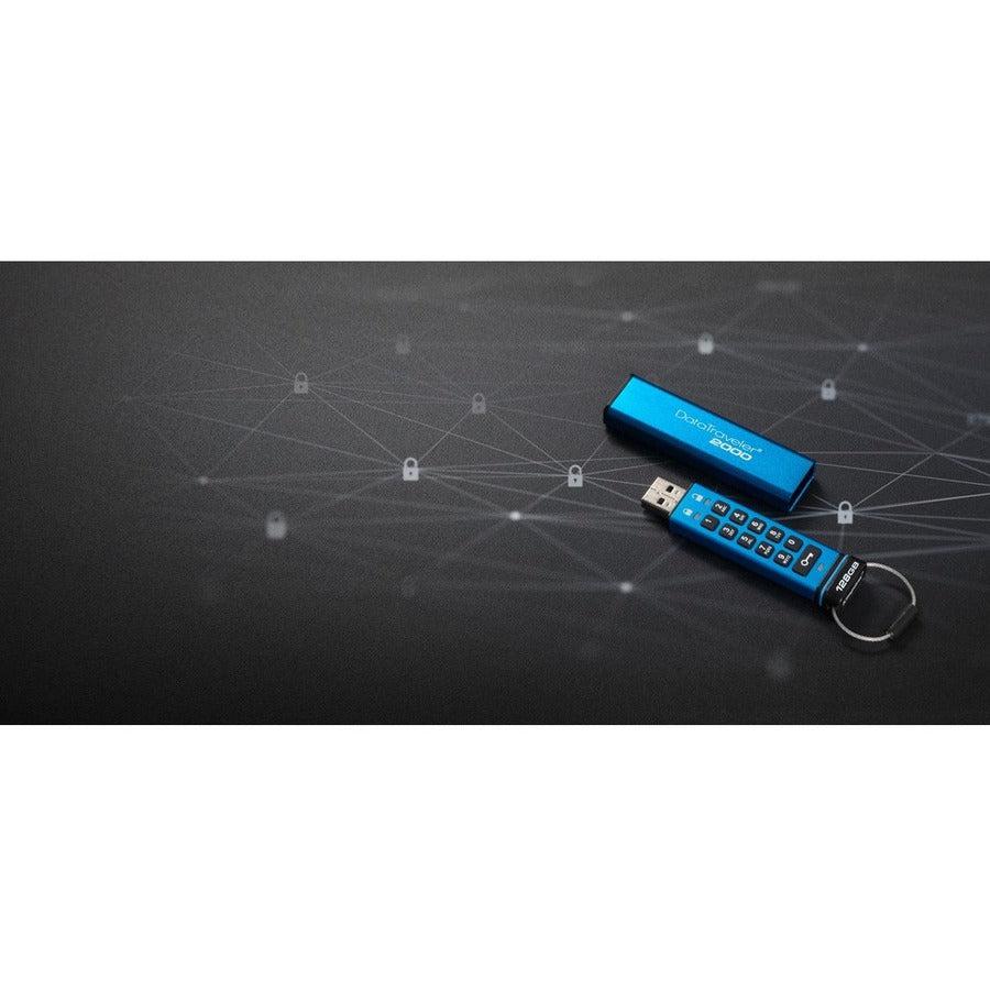 Kingston Technology Datatraveler 2000 Usb Flash Drive 128 Gb Usb Type-A 3.2 Gen 2 (3.1 Gen 2) Blue