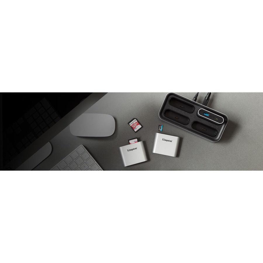 Kingston Technology Workflow Sd Reader Card Reader Usb 3.2 Gen 1 (3.1 Gen 1) Black, Silver