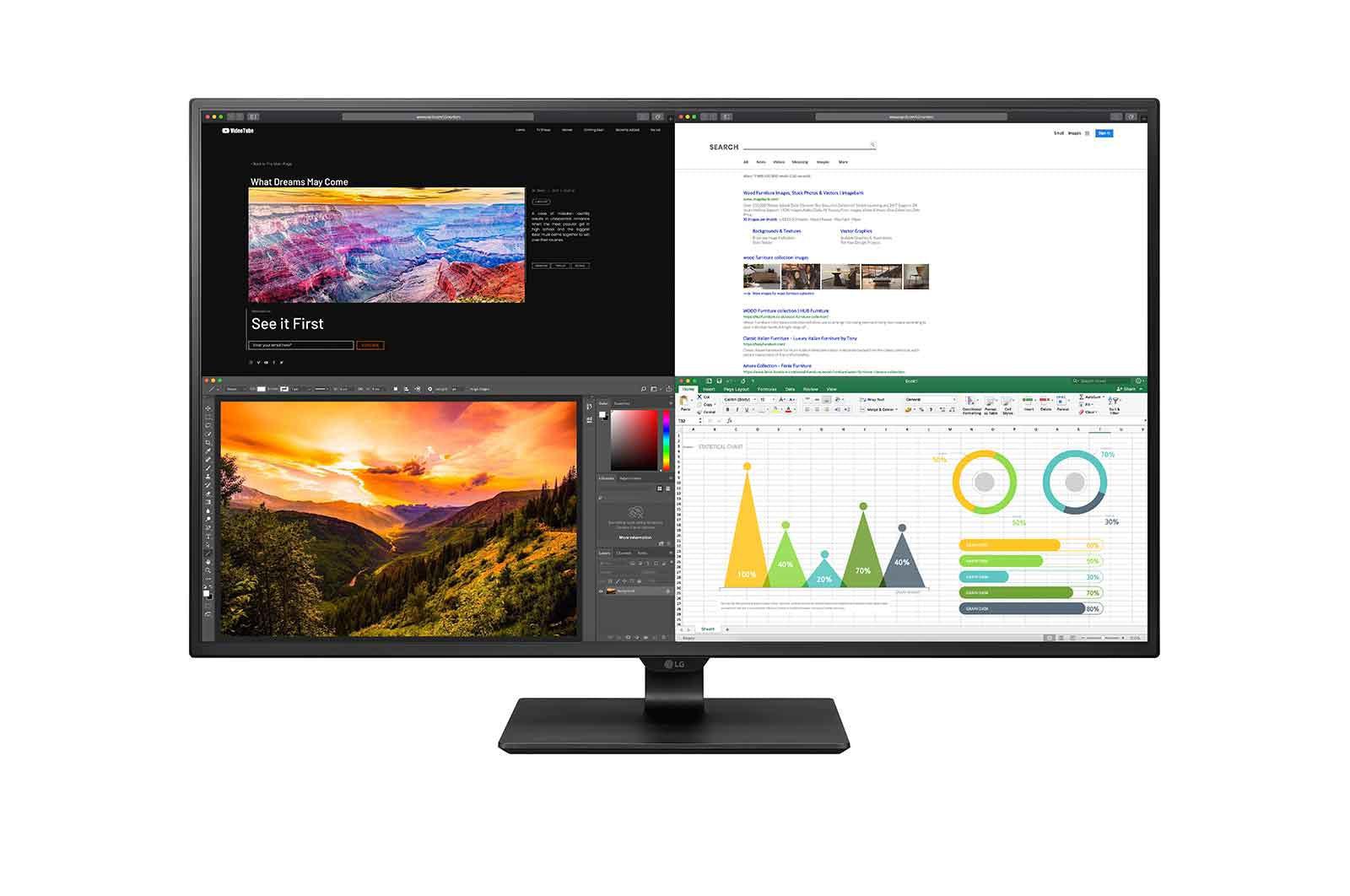 Lg 43Bn70U-B Computer Monitor 109.2 Cm (43") 3840 X 2160 Pixels 4K Ultra Hd Black