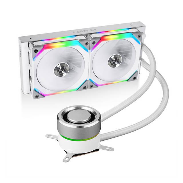 Lian Li Galahad Aio 240 Rgb Uni Fan Sl120 Edition White, Dual 120Mm Addressable Rgb Fans Aio Cpu Liquid Cooler-Ga-240Sla