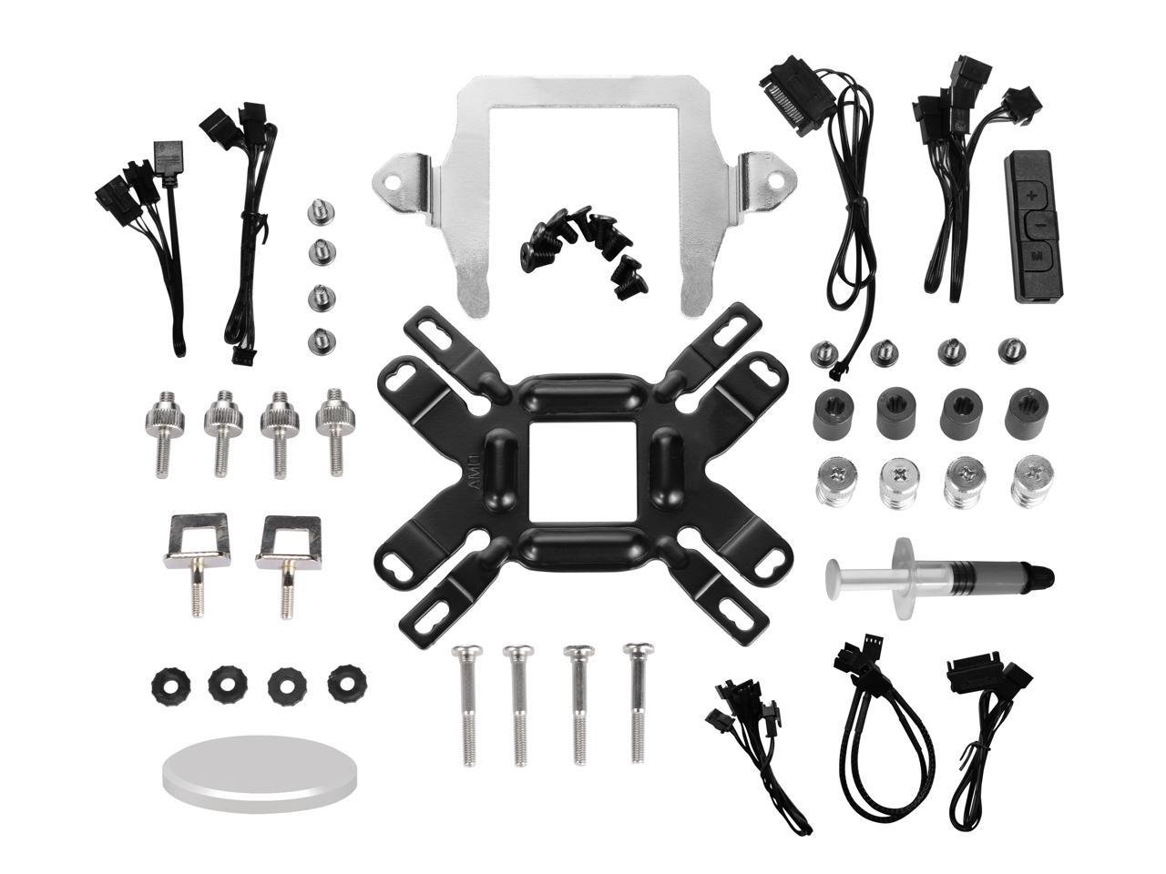 Lian Li Galahad Aio 240 Rgb White, Dual 120Mm Addressable Rgb Fans Aio Cpu Liquid Cooler