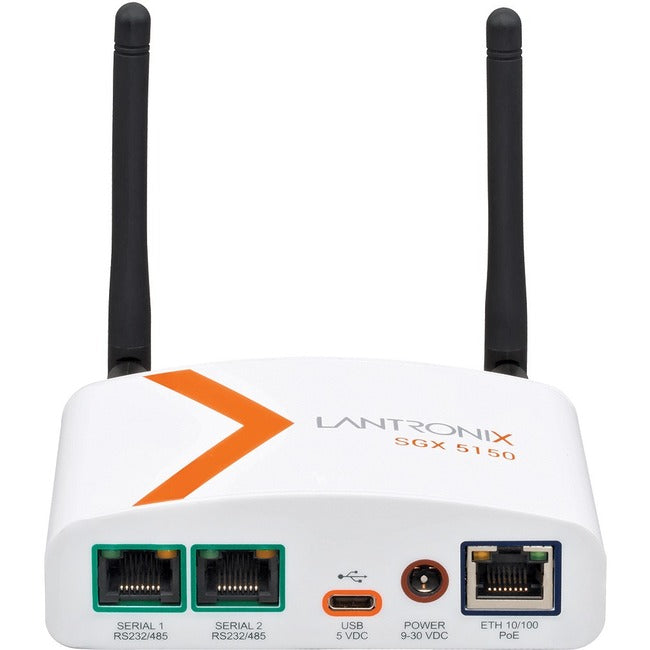 Lantronix SGX 5150 Wireless IoT Device Gateway, Dual Band 5G 802.11ac and 80211 b/g/n, USB Host and Device Modes, a single 10/100 Ethernet port, US Model SGX5150000US
