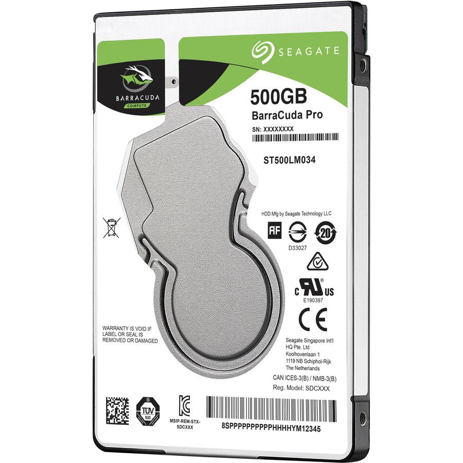 Laptop Hard Drive - BarraCuda Pro 2.5 HDD 500GB Performance Storage | Seagate ST500LM034