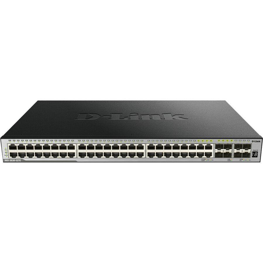 Layer 3 Stackable Managed Gigabit PoE Switch - 52-Port Enterprise Network | D-Link DGS-3630-52PC/SI