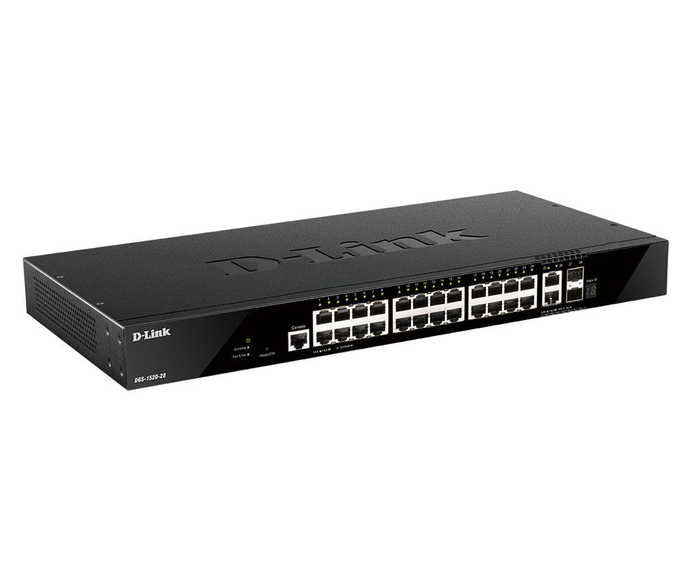 Layer 3 Stackable Switch - 10G Uplinks Smart Managed Zero Touch | D-Link DGS-1520-28