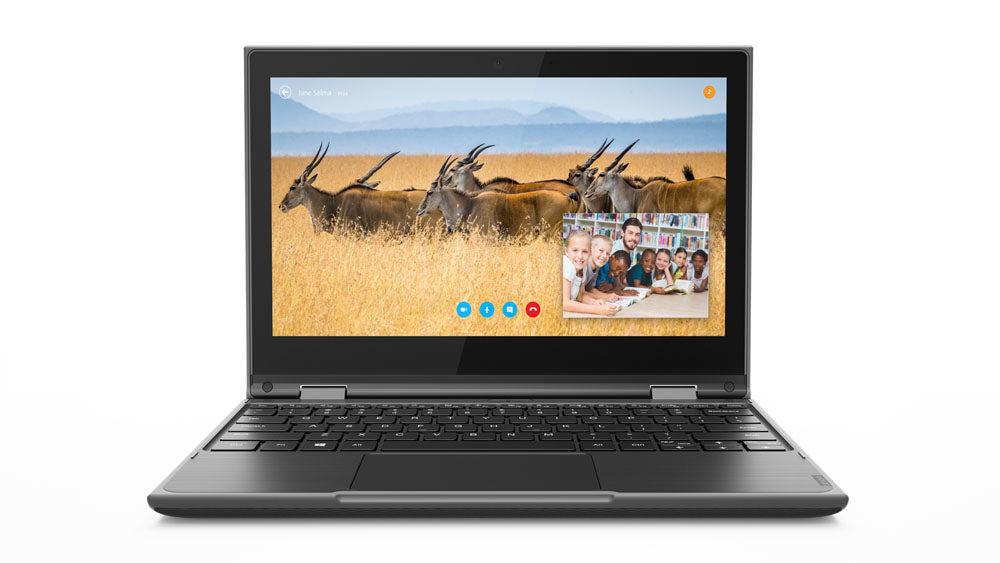 Lenovo 300E Hybrid (2-In-1) 29.5 Cm (11.6") Touchscreen Hd Intel® Celeron® N 4 Gb Lpddr4-Sdram 64 Gb Emmc Wi-Fi 5 (802.11Ac) Windows 10 Pro Black 81M900Caus