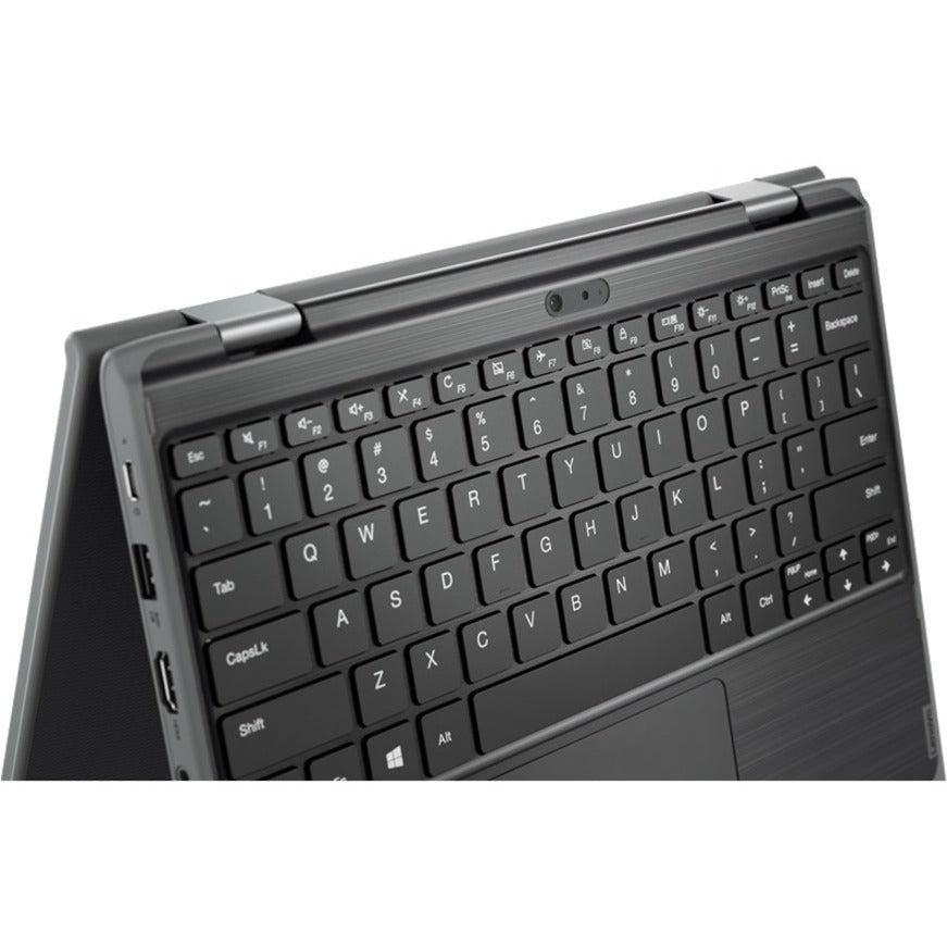 Lenovo 300E Hybrid (2-In-1) 29.5 Cm (11.6") Touchscreen Hd Intel® Celeron® N 4 Gb Lpddr4-Sdram 64 Gb Emmc Wi-Fi 5 (802.11Ac) Windows 10 Pro Black 81M900Caus