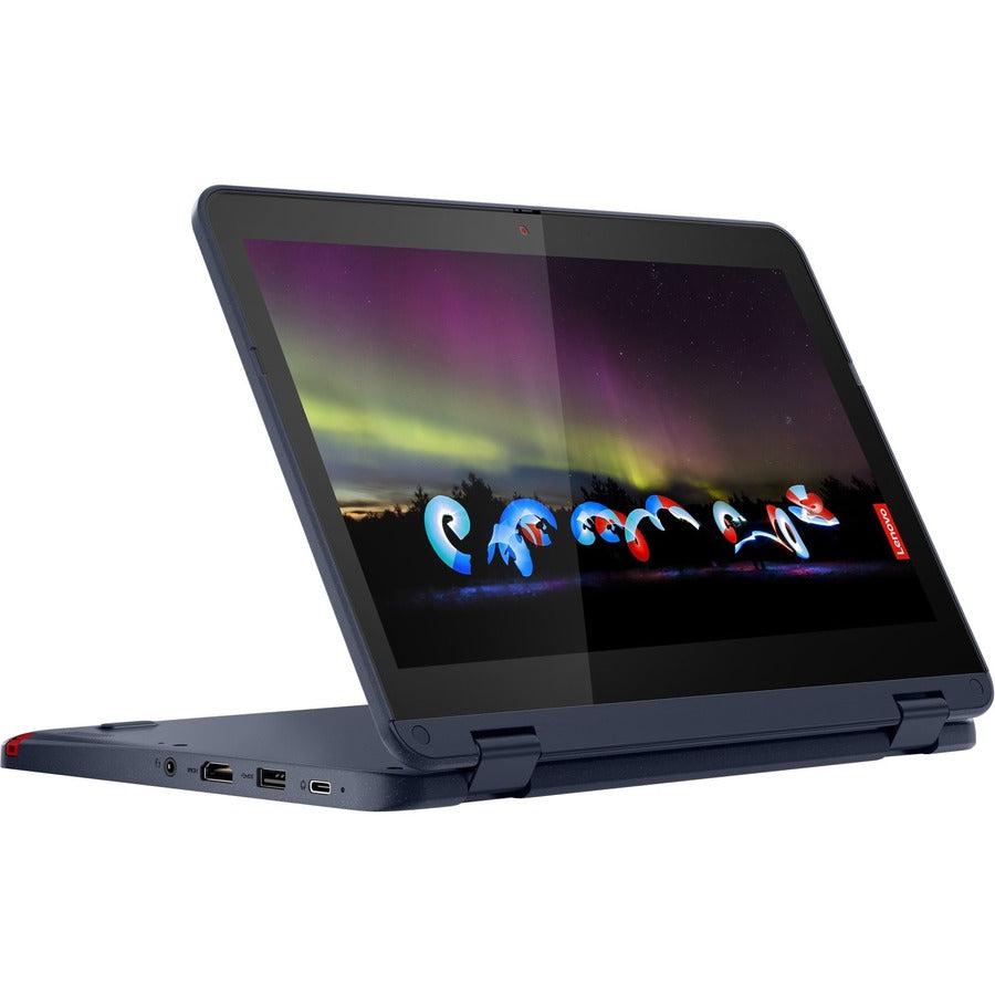 Lenovo 500W Hybrid (2-In-1) 29.5 Cm (11.6") Touchscreen Hd Intel® Celeron® N 4 Gb Lpddr4X-Sdram 64 Gb Emmc Wi-Fi 6 (802.11Ax) Windows 10 Pro Blue