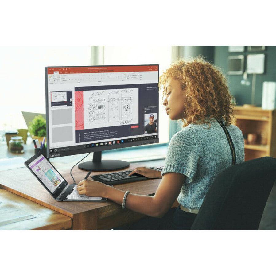 Lenovo L27m-28 27 Class Full HD LCD Monitor - 16:9 - Black" 65E6KCC1US